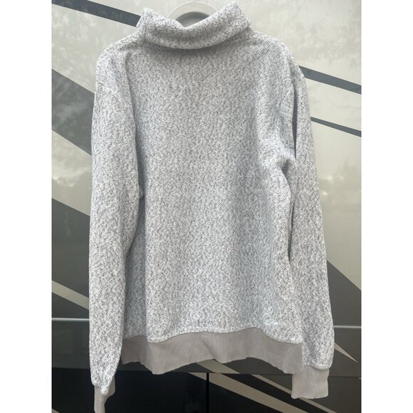 Vintage LL Bean heathered gray shawl collar sweater M preppy academia professor - Picture 2 of 6